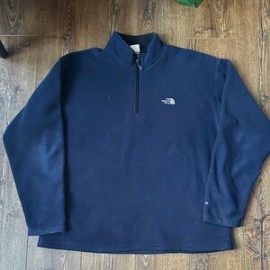 The North Face -  Men's Dark Blue 1/4 Zip Fleece - size XL